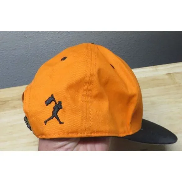 Baseballism Limited Edition Cali Bay Bear Cap Hat Snapback Orange Black Baseball